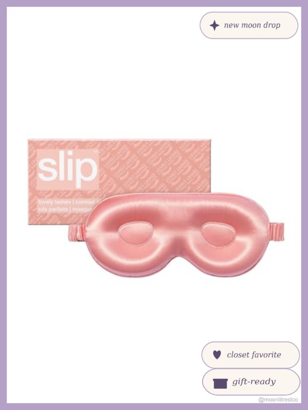 100% Silk Contour Sleep Mask Lash-Friendly Blocks Light